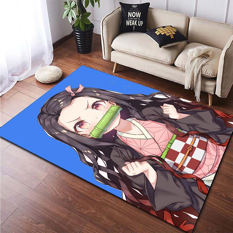 Demon Slayer Custom Carpet Living Room Carpet  Camping Mat Kitchen Mat Yoga Mat Washroom Floor Mat Decoracion Room Kitchen Mat