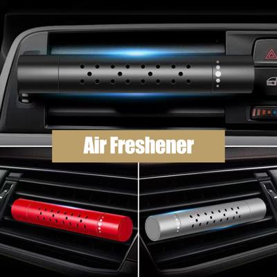 6Pcs/Set Metal Rotating End Car Aromatherapy Clip with 5 Cylindrical Essential Oil Refill Sticks Compact Size Convenient Fragrance Auto Vent