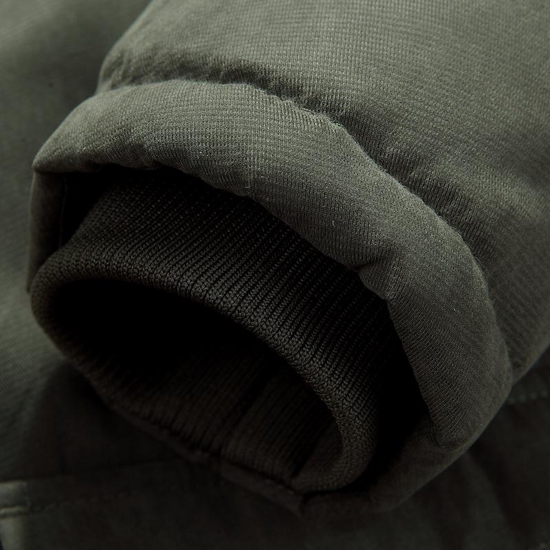 Winter Waterproof Fleece Hooded Parkas Men Solid Thick Warm Multi Pocket Safari Style Jackets Male Parka Outwear Coat Plus Size