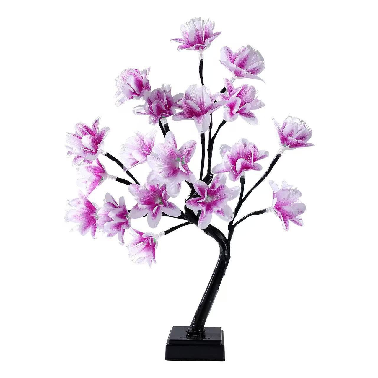 

LED Simulation Lily Lantern USB Plug in Night Light Gift for Festivals Valentine s Day Decoration Romantic Atmosphere Lamp Warm plum