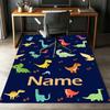 Custom Name Dinosaur Printed Carpet,Rug for Office Chair Living Room Bedroom Kitchen Room Decor Gifts.