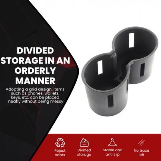 Black Silicone Car Center Water Cup Holder Pad Storage For Porsche Macan 2015-23