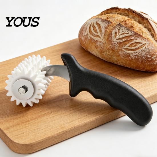 Bread Needle Roller Dough for Pizza Punch, Biscuits Hole Maker, Cake Pie Stainless Steel Docker Puncher Large Docker, Kitchen Cookies