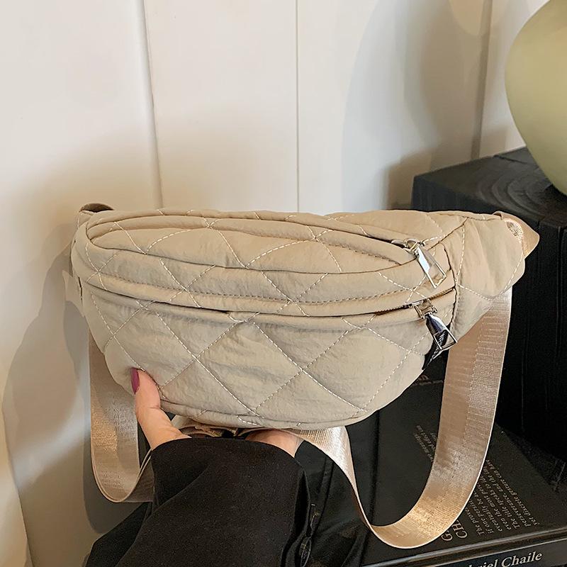 Chest Bag Women's Waist Bag Sports Shoulder Bag Men's Travel Light Bag Chest Plaid One Shoulder Crossbody Bag