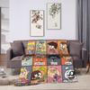 L-Loud Houses Familie Cartoon Plüsch Überwurf für Couch Sessel Sofa Bett Flugzeug Reise Flanell Tagesdecke Bettbezug
