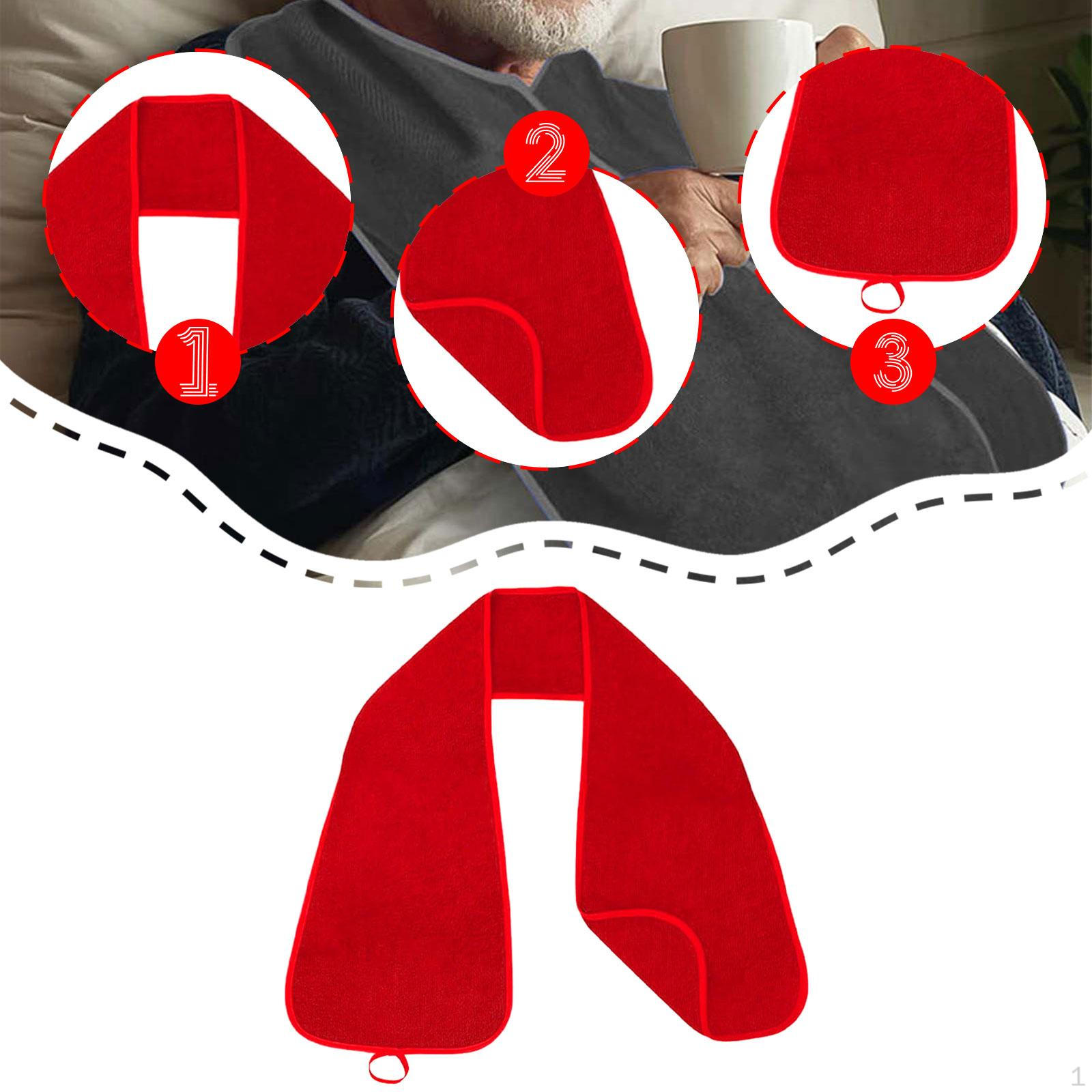 

Взрослый нагрудник-шарф, защитник одежды для пожилых людей, столовой, отцов и женщин красный