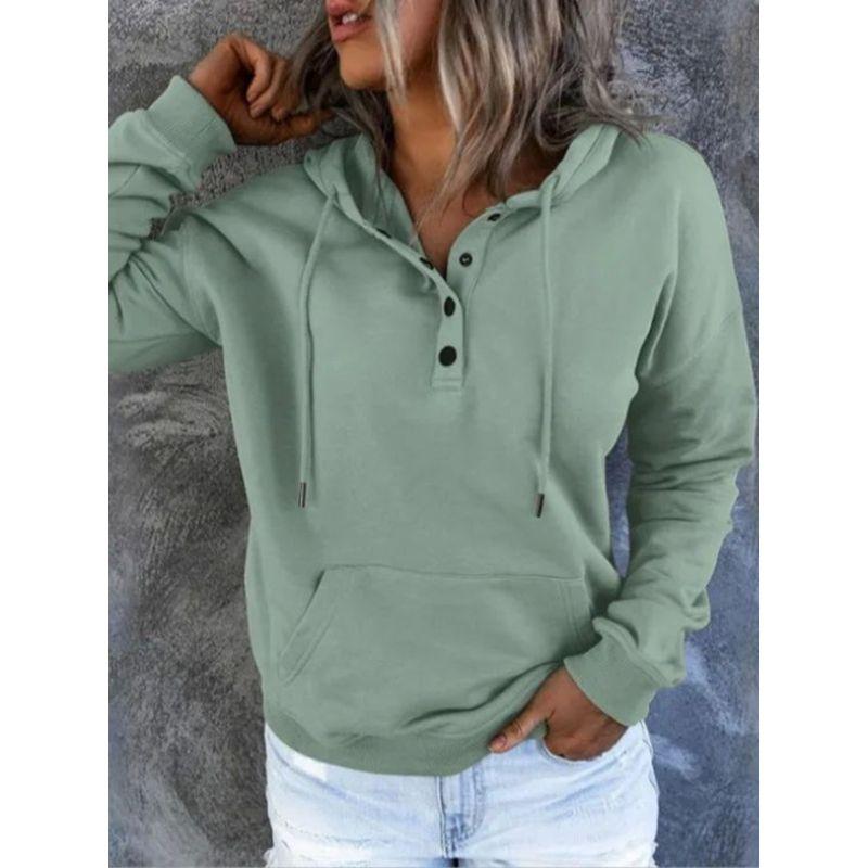 

Long Sleeve Loose Pocket Hoodie Long Sleeves Loose Pockets Drawstring Hoodie Beige L(L)