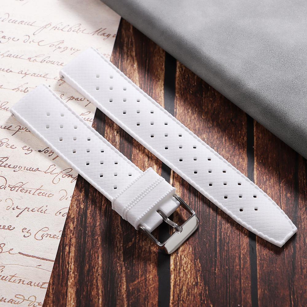 Tropical Silicone Watch Band Quick Release Strap 20mm 22mm for Oris for Seiko for Citizen Rubber Tropic Smart Replacement Straps