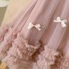 Girls' Summer Sleeveless Three-dimensional Bow Mesh Dress