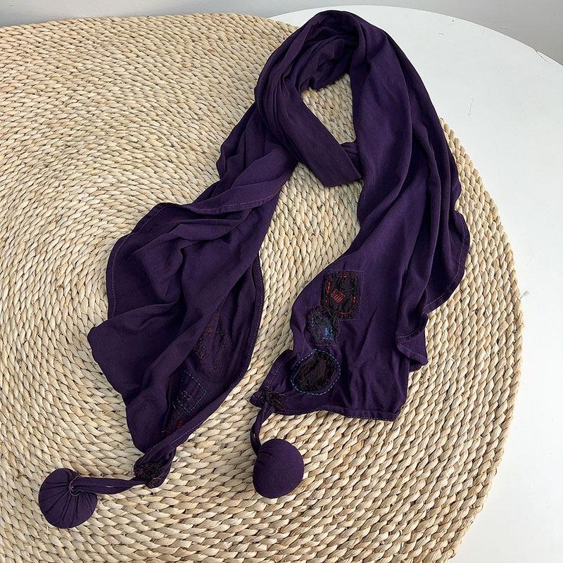 

Шелковый треугольный шарф в стиле ретро - тонкий летний женский аксессуар для шеи