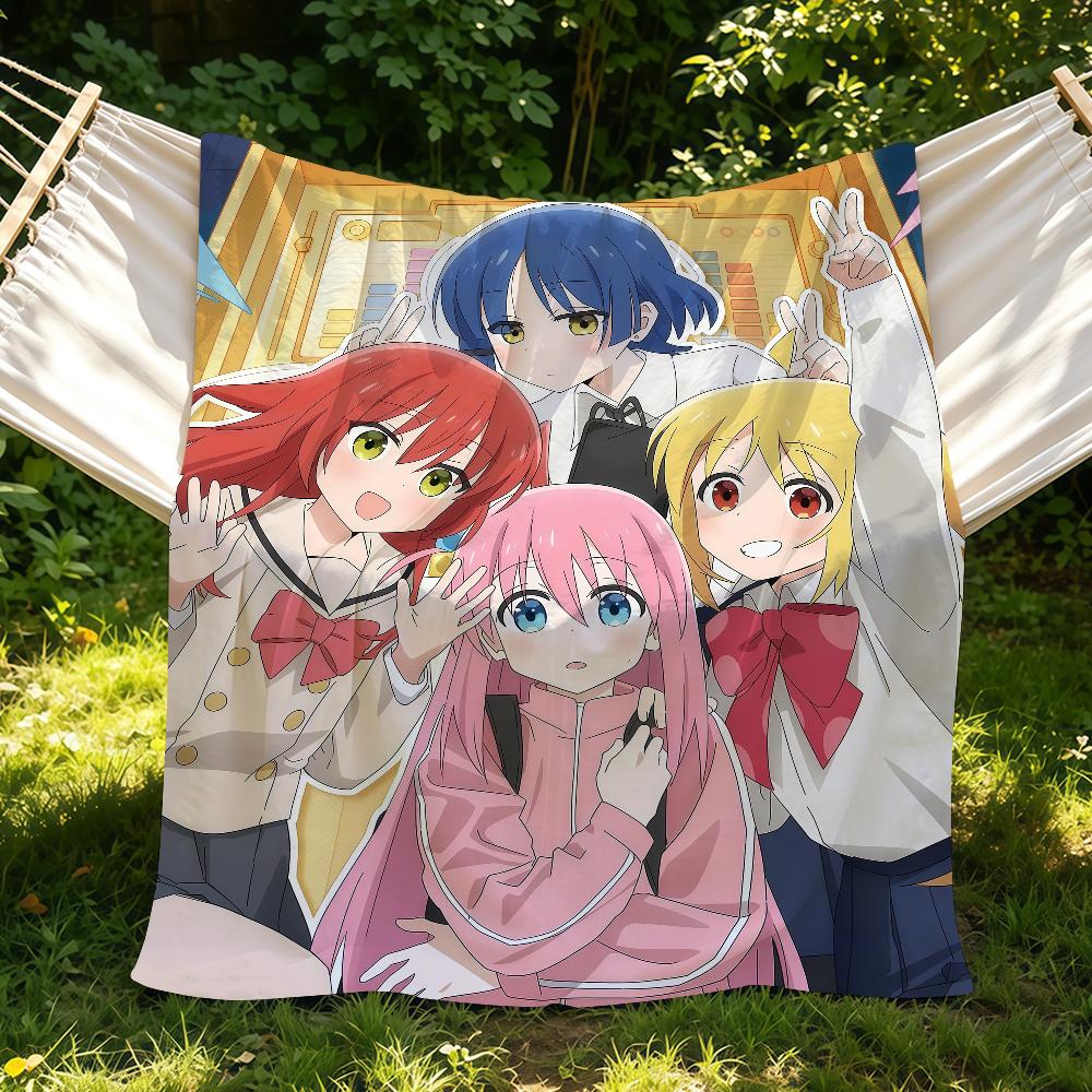 Anime B-bocchi The Rock Blanket Suitable For Sofas Beds Offices Cars Outdoor Travel An Ideal Gift For Friends Family