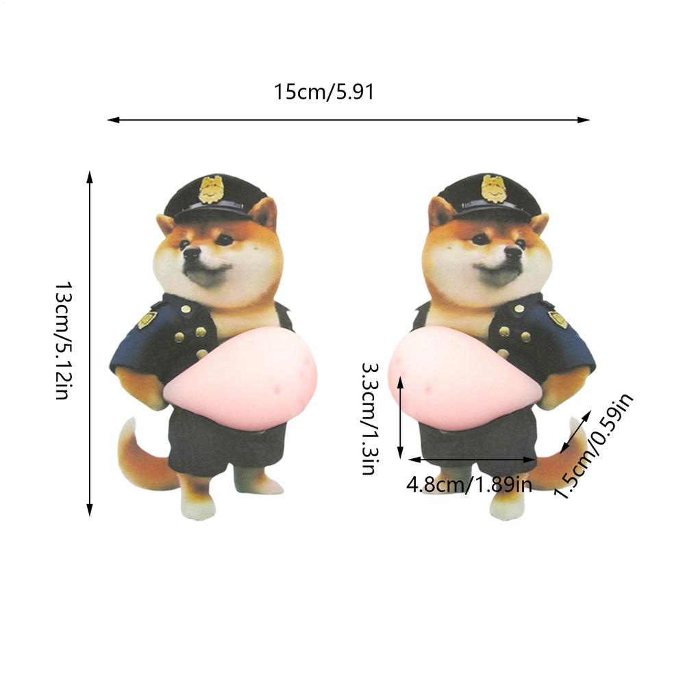 Dog Belly Sticker Cute Dog Laptop Stickers Soft 3D Belly Squeezable Decals for Kids Adults Laptop Phone Case Notebook Journal