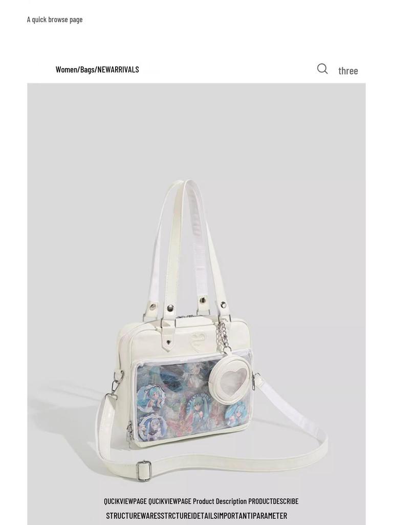 Japanese Ita Bag: Small Anime Crossbody for Students & Daily Commute