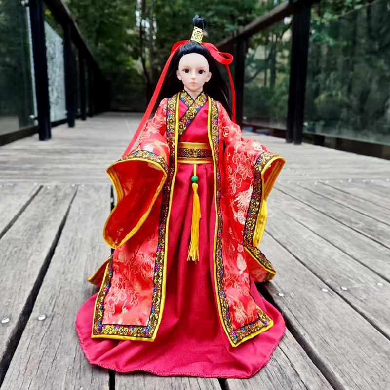 1 Pies 30cm Doll with Ancient Clothes Suitable for 1/6 Doll Acssories Chinese Style Girl Dress Toys for Children