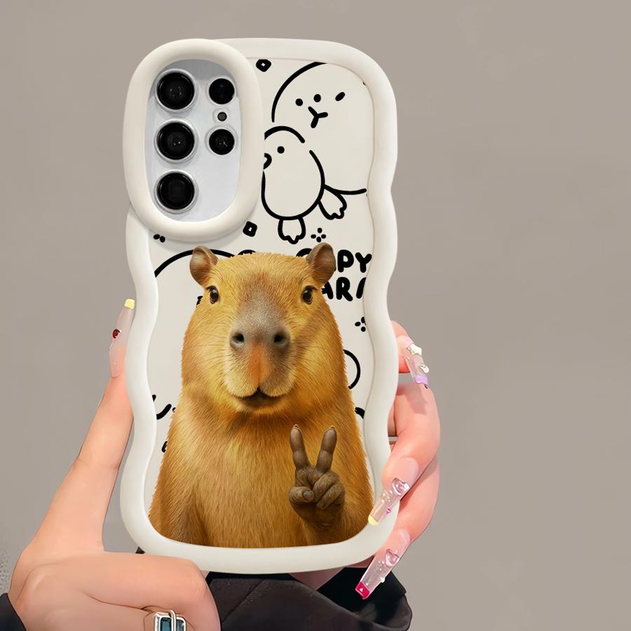 Capybara Cute Fashion Case for Samsung Galaxy S22 Ultra S25 A25 S21 S24 A26 S20 FE S23 Plus Soft Phone Cover A54 A34 A24 A36 A35