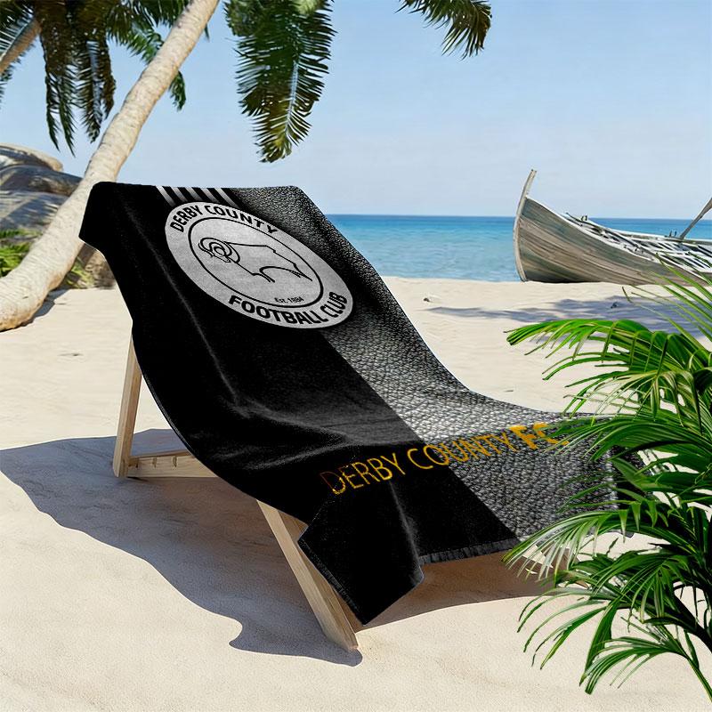 Derby County Beach Towel, Large Soft Quick Dry Towel for Beach Camping Swimming
