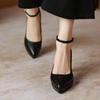 Spring and Autumn High-heeled Shoes with Pointed Toe and Stilettos, Solid Color Waterproof Platform, Temperament Niche High Heels