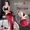 Rose Lady Sexy Rückenfreies Cheongsam Nachthemd Dessous Set