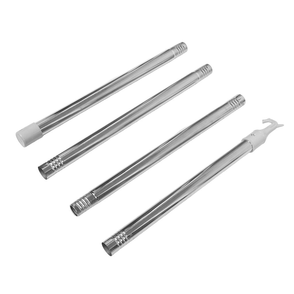 Adjustable Skylight Pole with Hook 1.48m Telescoping Stainless Steel Window Shade Rod for High Windows Attic Loft Awning Blind