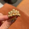 1 Elegant Adjustable Leaf French-Inspired Zircon Ring with Sparkling  Vintage Golden-Tone Design Open Ring