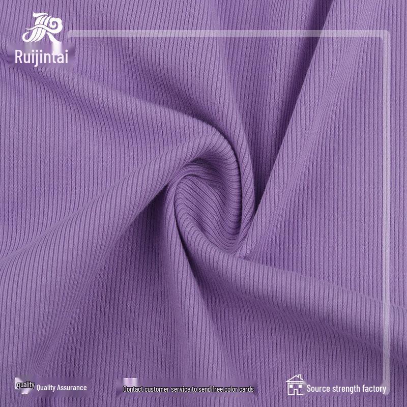 Adjustable Ribbed Lycra Rayon Knit Fabric, 2x2 Ribbing