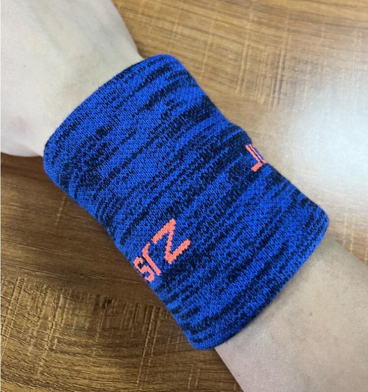 Junmei Long Sports Sweat-Absorbing Wristband: Badminton, Fitness, Running Support синий