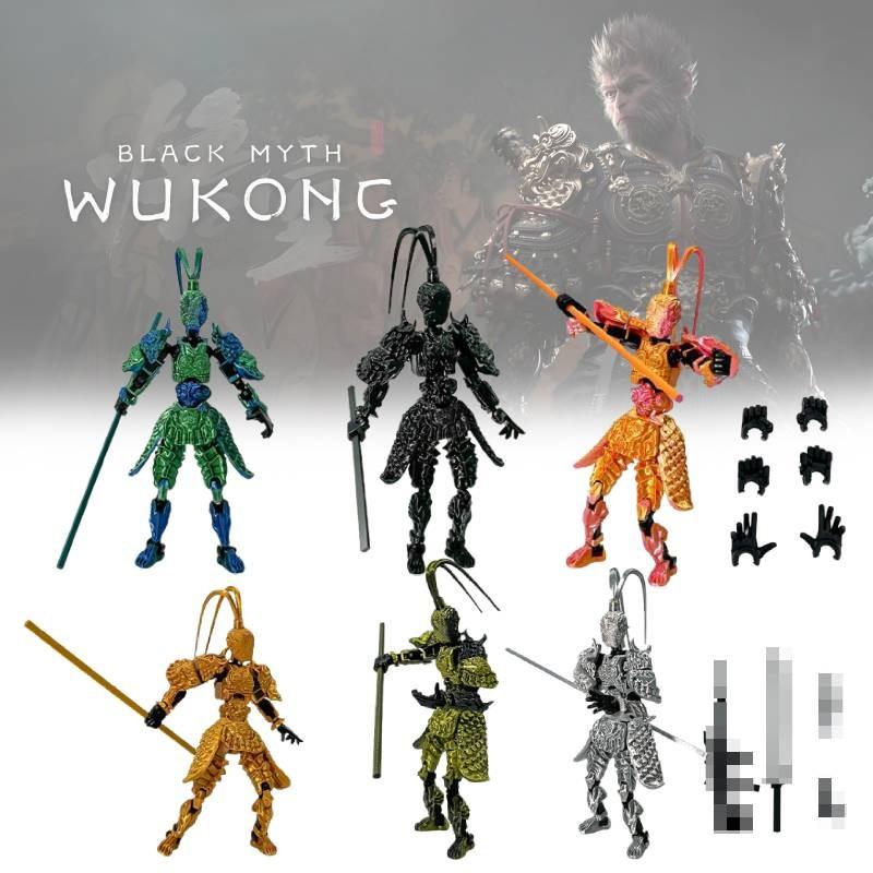 Hochwertige Schwarze Mythologie Wukong Gelenkige Actionfigur Sammlerspielzeug Set