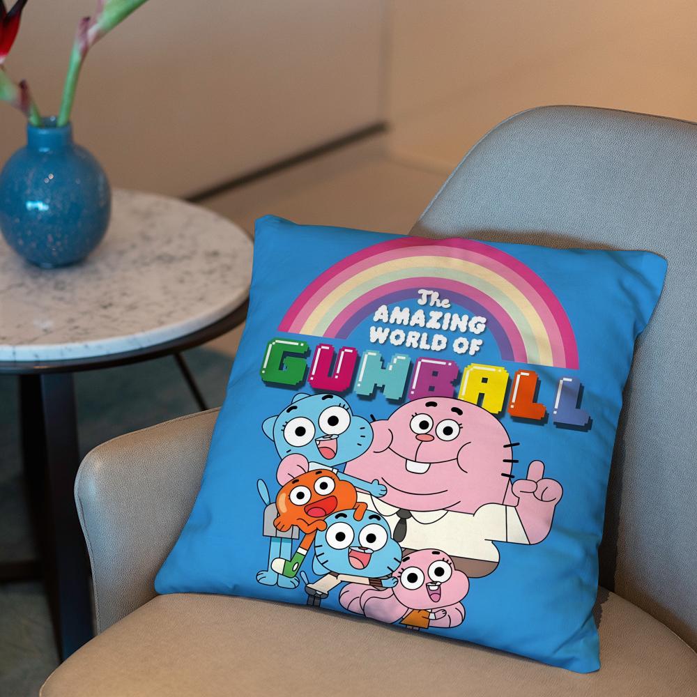 The A-Amazing World of Gumball Cushion Cover 2-in-1 Reversible Plush Pillow Cover | Car/Sofa/Bed | Perfect Gift