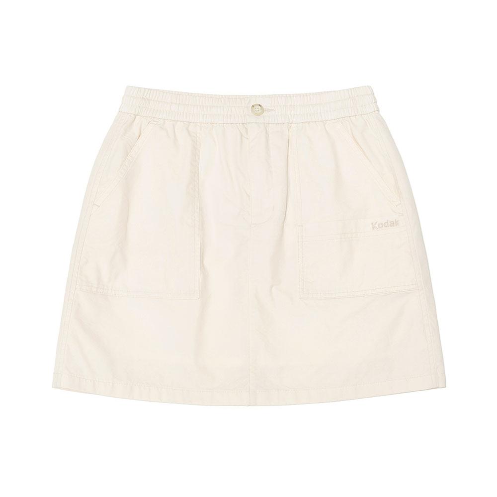 KODAK Mailer Garment Washed Skirt Women'S Vory