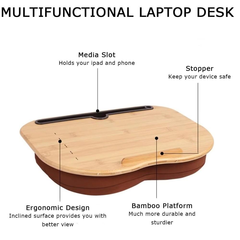 With Card Slot Laptop Table Adjustable Computer Table Multifunctional Lap Desk