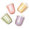 20 Oz Fruit Salad Storage Cup with Lid and Fork BPA-Free Leak Proof Plastic Container 4 Colors Reusable Snack Cup for Fridge Office Party Travel