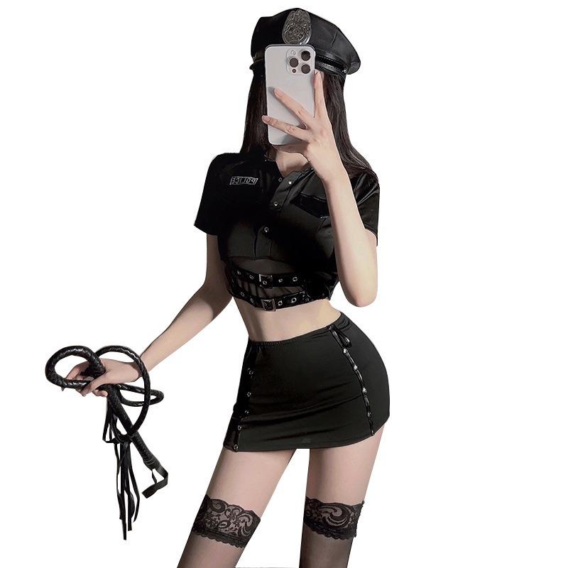 Sexy Lingerie Pure Lust Sexy Hot Passion Female Police Hip Skirt Uniform Temptation Cosplay Suit Female