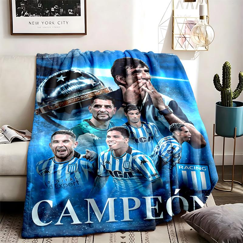 Racing Club de Avellaneda Theme Blanket Suitable For Beds Sofas And Camping Perfect For Both Men And Women Comfortable Bedding All Year Round