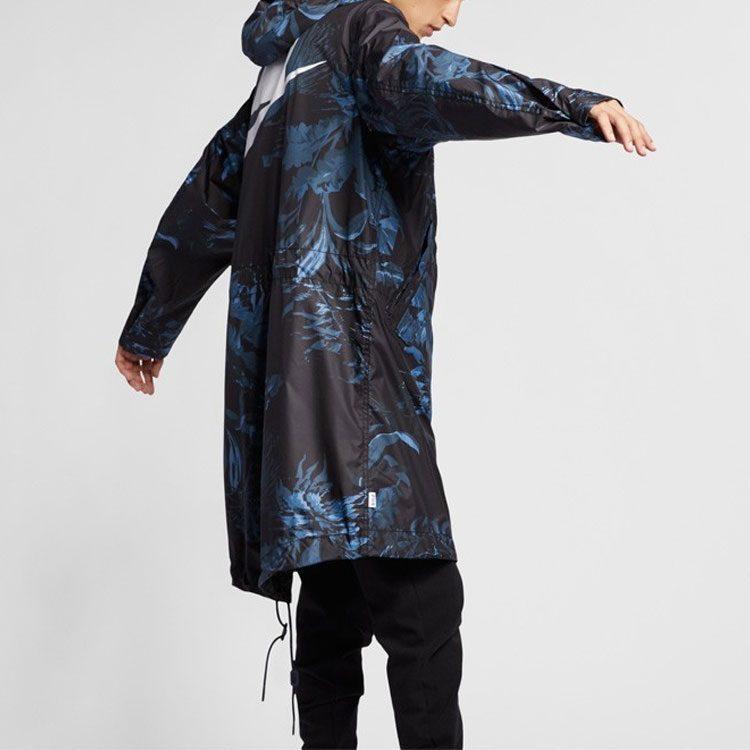 Nike Jacken Herren Blau Schwarz Mit Kapuze Moderat Sonstige AR1599-010