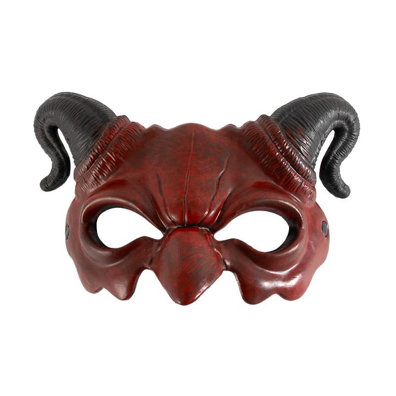 Upgraded RP Foam Half Face Demon Mask Halloween Carnival Party Costume Accessory