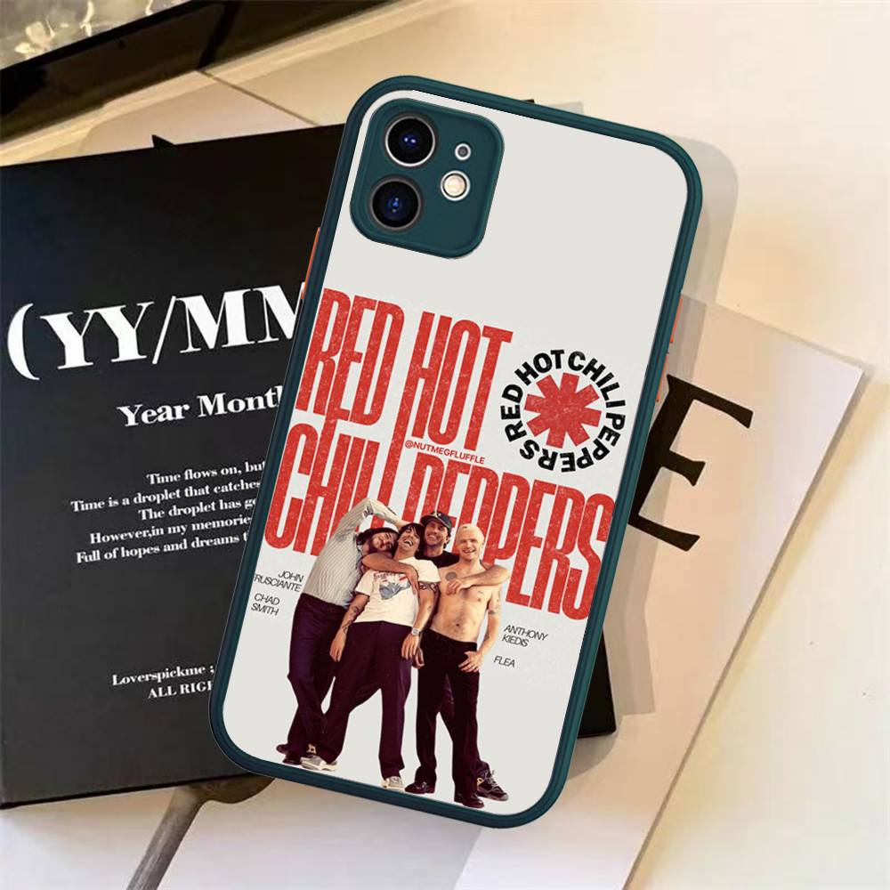 Popular Rock Band Red Hot Chili Peppers Matte Protective Case for iPhone 16 15 14 13 12 11 Pro Max X XS MAX Protection Case iphone 15 plus