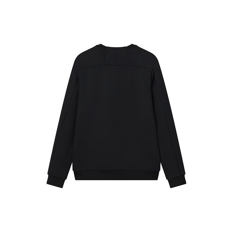 FILA Athletics Letter Print Sports Crewneck Sweatshirt Men Sweatshirt Deep-Black A11M141231F-BK