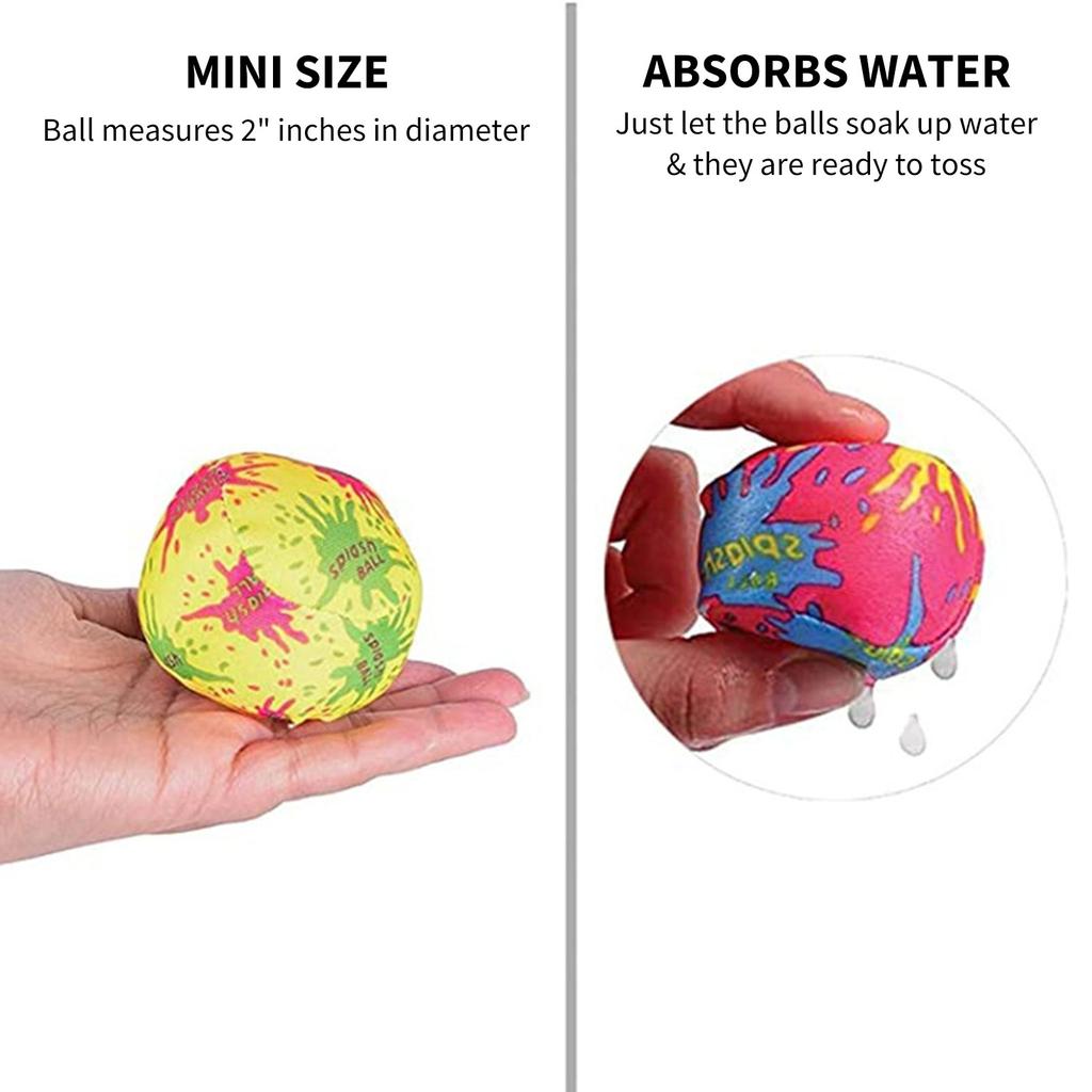 5Pcs Water Absorbent Ball 5cm Funny Sports Water Balls Interactive Beach Soaking Game Balls for Water Party Activities