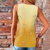 New Womens Fashion Summer Tank Tops Sleeveless Camisole V Neck Blouses Printed Shirts Loose