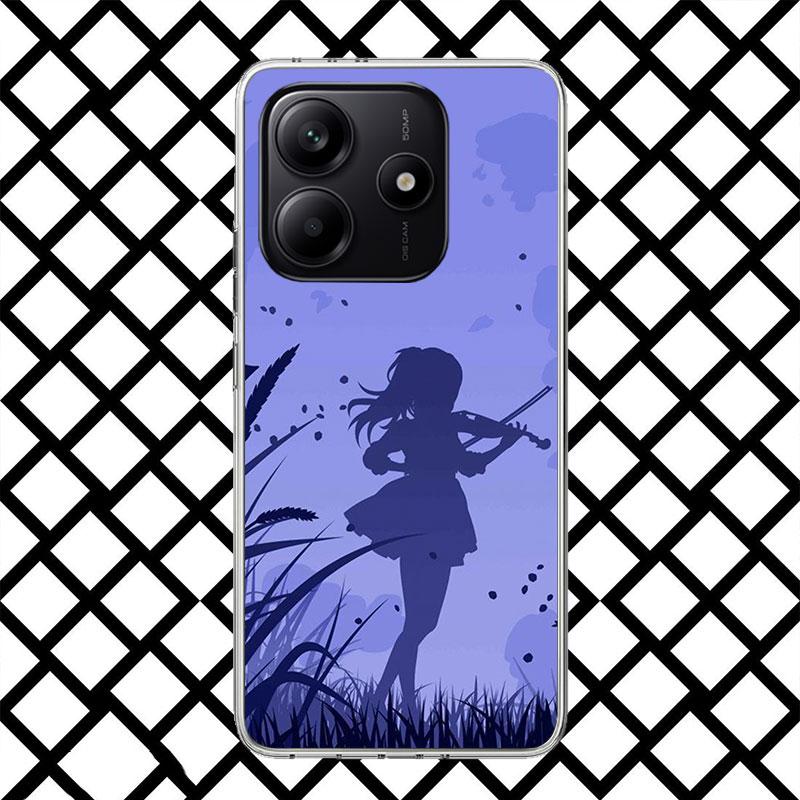 Music Violin Phone Case for Xiaomi Redmi Note 15 14 14S 13 12 12S 11 Pro Plus 11E 11T 11S 10S 5G Soft Cover Fundas Redmi Note 14