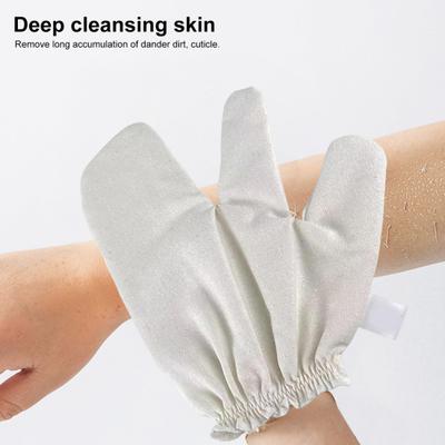 1/2 Stück Seiden-Badehandschuhe Elastische Handgelenkbänder Naturseide-Material Badehandschuhe für Massage Hautverjüngung