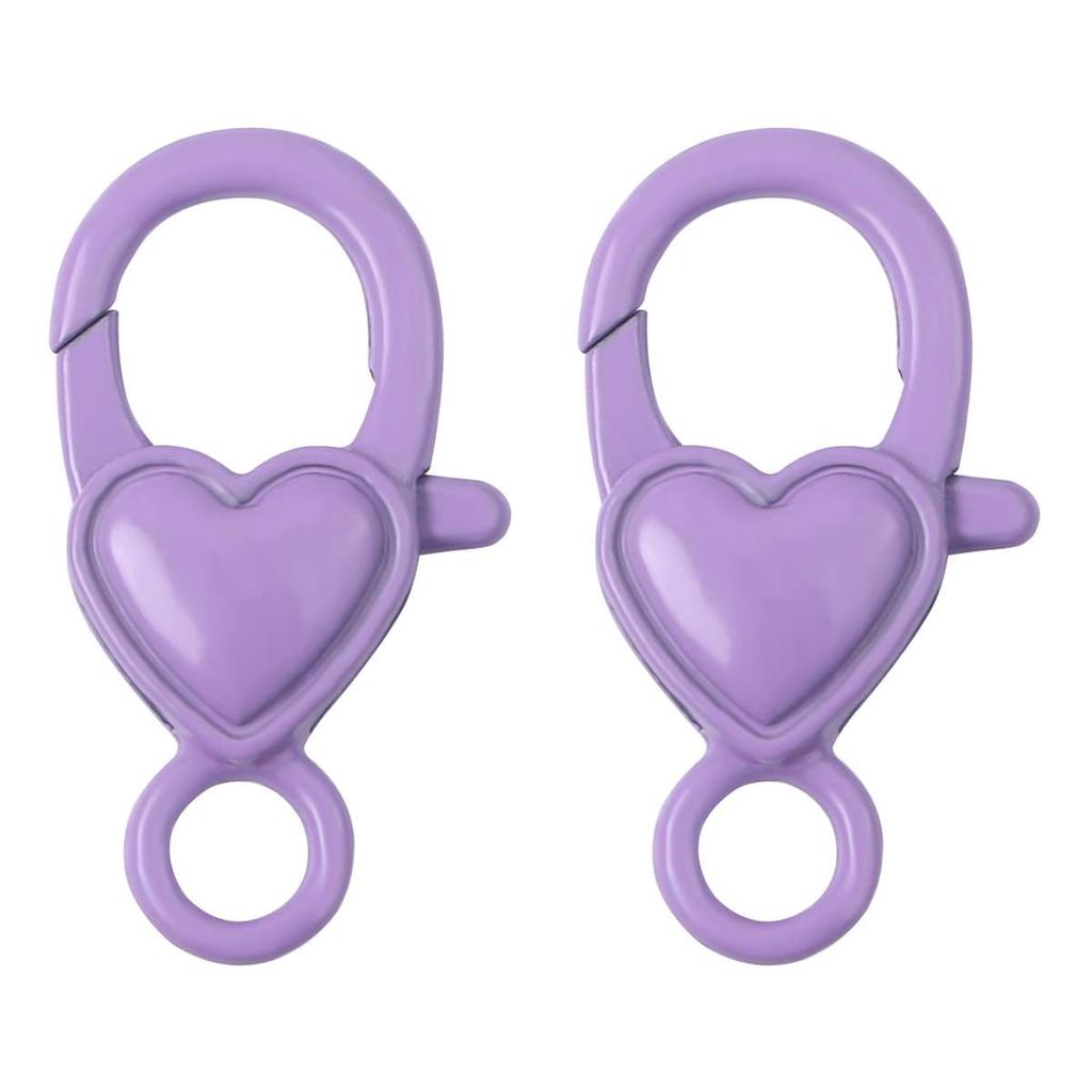 Heart-shaped Keychain Exquisite Peach Heart Jewelry Buckle Alloy Spray Paint Accessories Handmade DIY