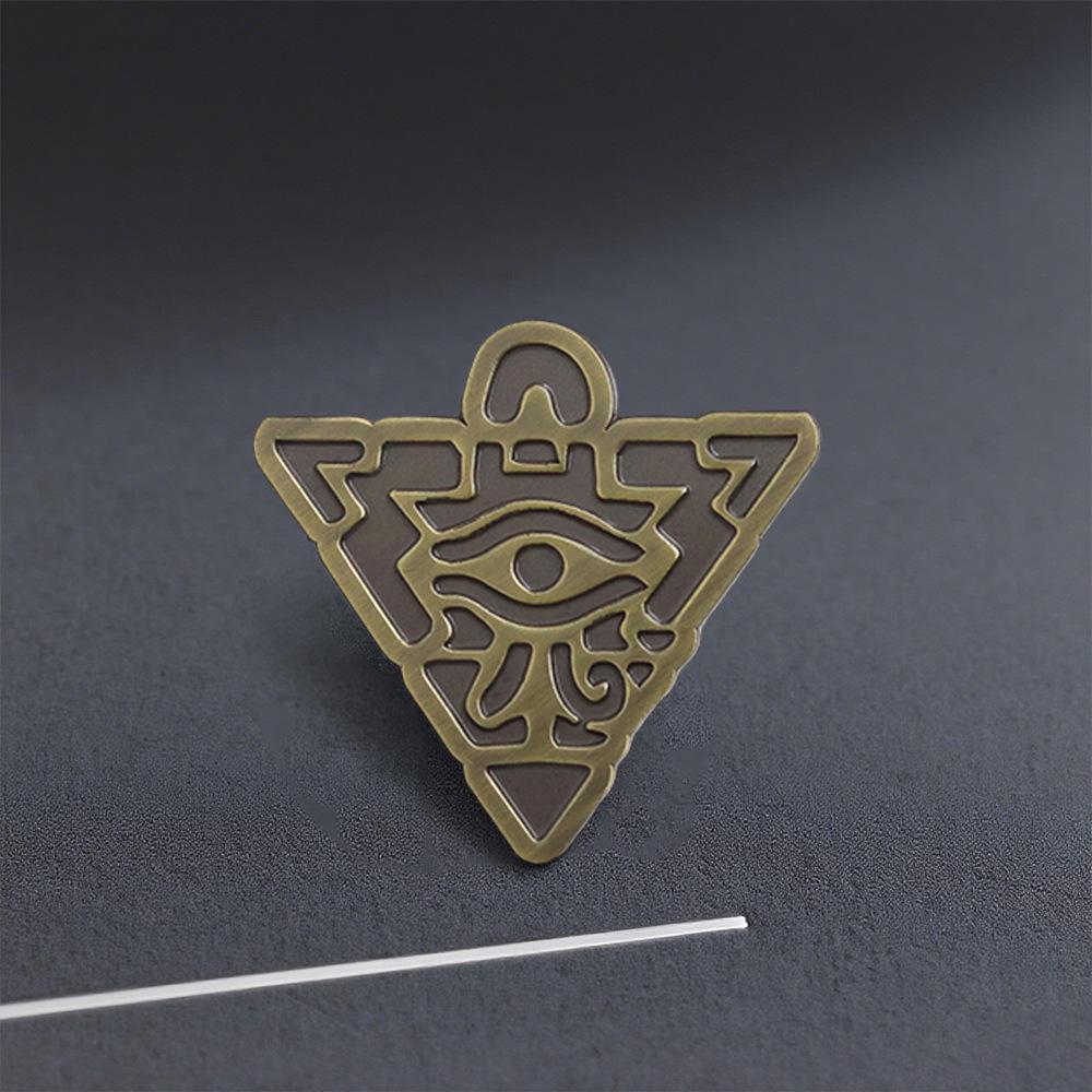 Yu-Gi-Oh! Millennium Puzzle Brooch: Pyramid-Shaped Metal Jigsaw Pin Accessory