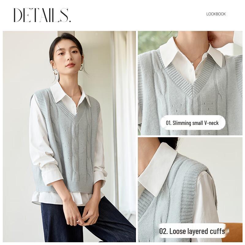 Women's Fashion V-Neck Layering Knit Vest