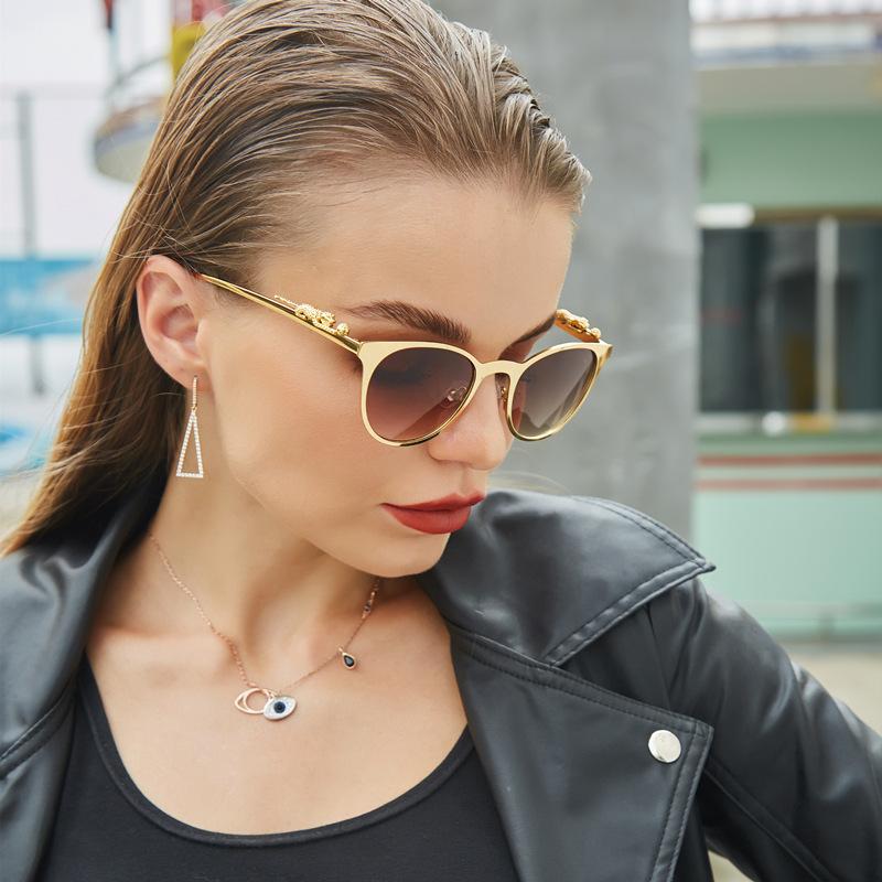 Sunglasses Female Retro Leopard Head With Sunglasses Male Trendy Sulglasses