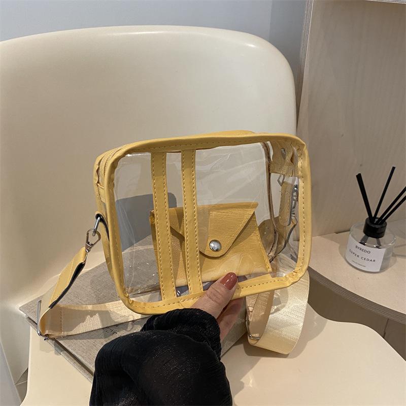 Przezroczysta i Modna Koreański Styl Casualowa Torba Wiosenna Nowa Modna Ins Jednoramienna Crossbody Torba Jest Popularna