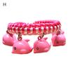 Fashion Braided Dog Collar with Cartoon Figure Bells Puppy Necklace Pet Supply