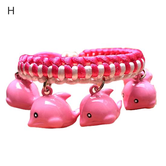 Fashion Braided Dog Collar with Cartoon Figure Bells Puppy Necklace Pet Supply