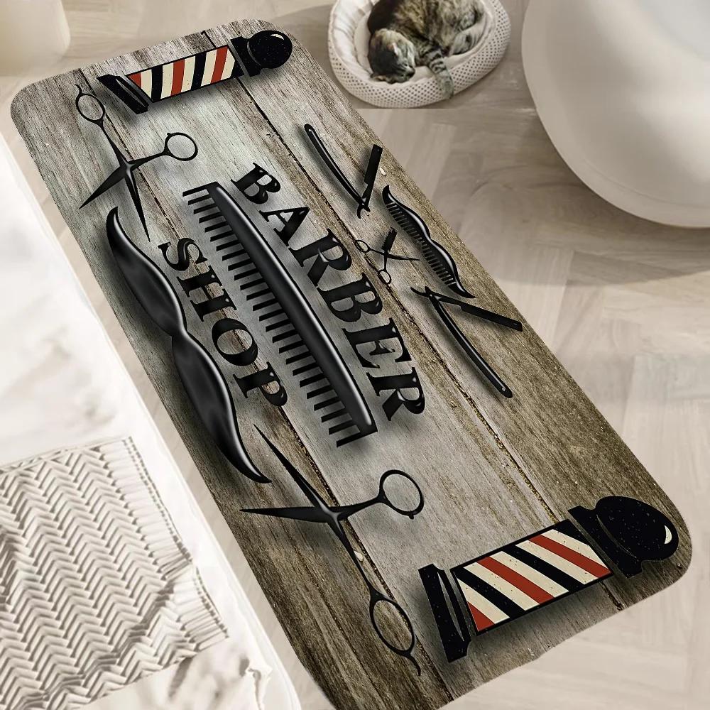 Barber Shop Entrance Door Mat Bathroom Rug Custom Doormat Carpet In the Living Room Mats Modern Home Decor Floor Carpets Bath