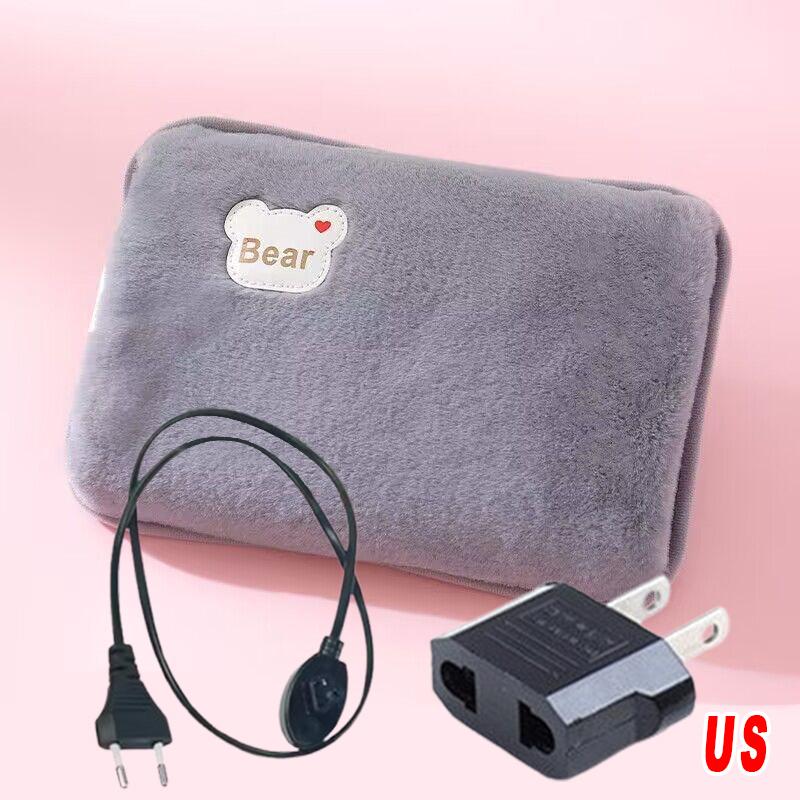 Rechargeable Electric Hot Water Bag Soft Winter Hand Warmer Home Heater Reusable Bottle EU Plug Portable Pocket Warmer Office